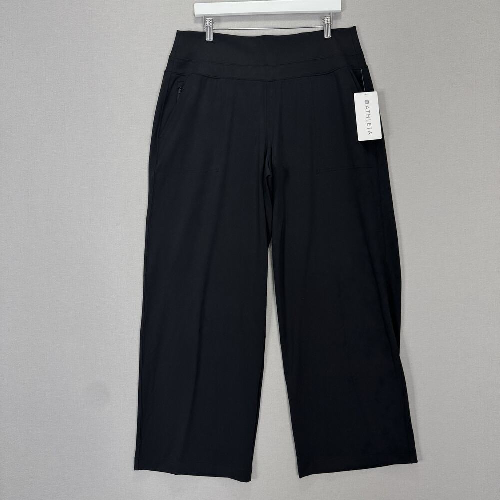 Athleta Venice Wide Leg Pants Womens XL Black Athleisure Lounge Travel‎ Gorpcore